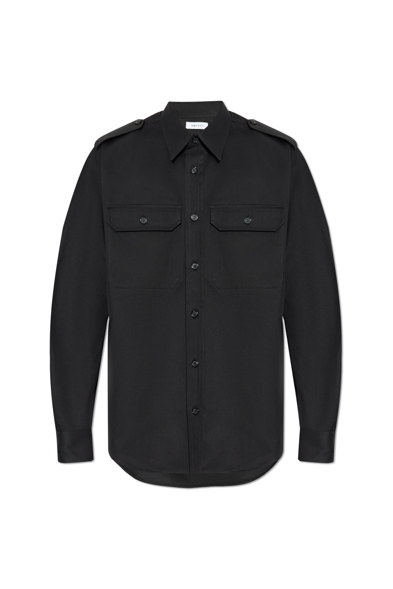 Black Shirt with epaulettes on the shoulders Alexander